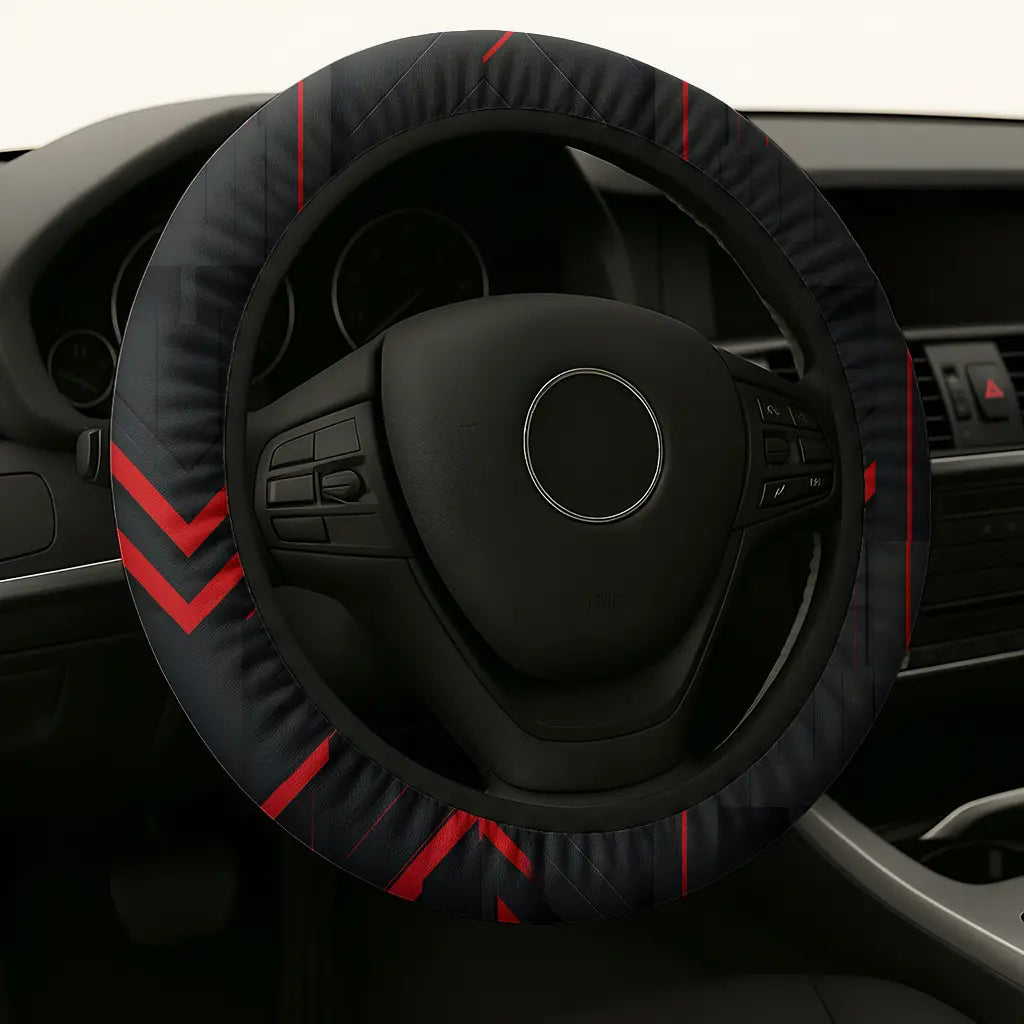 Red Strip | Universal Fit | Steering Cover